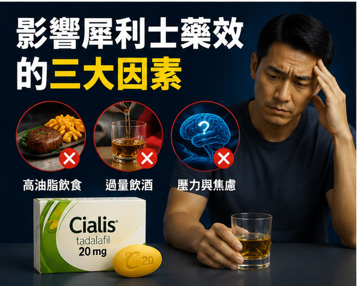 影響犀利士藥效的因素:別讓這三件事搞砸你的親密時刻 影響犀利士藥效的因素:別讓這三件事搞砸你的親密時刻