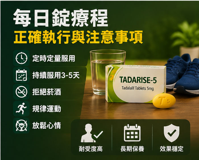 犀利士每日錠療程的正確執行方式與注意事項 犀利士每日錠療程的正確執行方式與注意事項