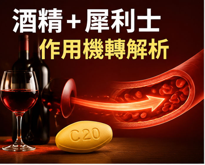 犀利士和酒一起吃會怎樣?基本作用機轉解析 犀利士和酒一起吃會怎樣?基本作用機轉解析