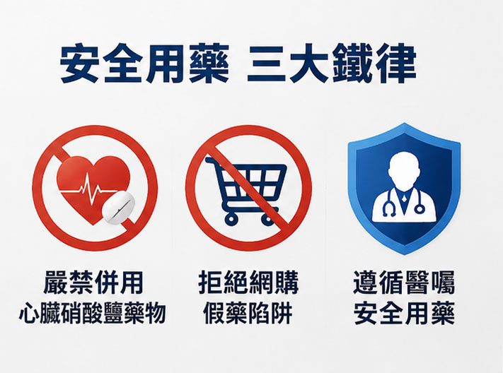 🛠️ 三大壯陽藥的共通生命底線：安全用藥三鐵律