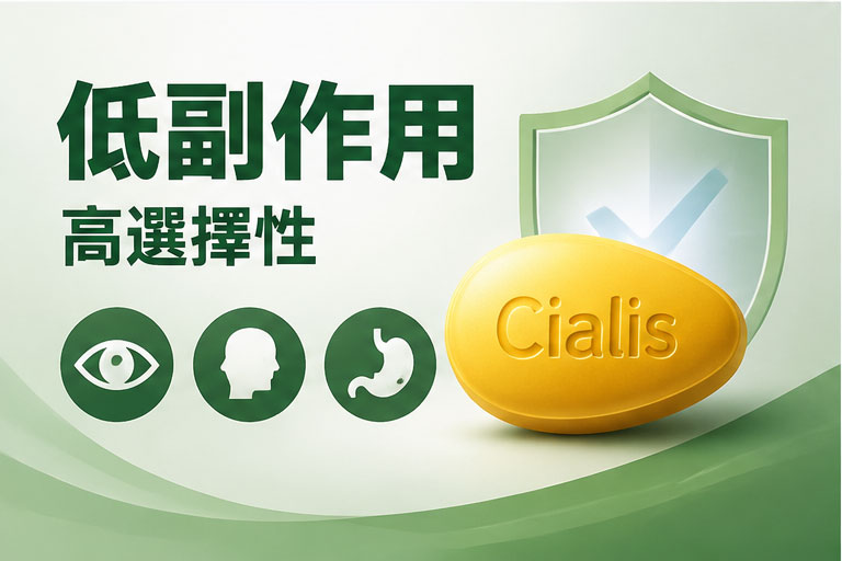 🍃 特點三：相對低副作用發生率與高受體選擇性